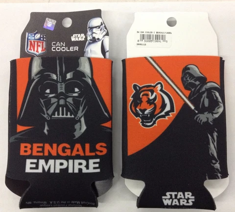 NFL Cincinnati Bengals Wincraft Star Wars Darth Vader 12 oz Neoprene Can Cooler Cover
