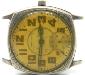 E240 mens Antique 1920s Waltham WW1 Military Manual Fancy Tank Watch Parts lot - Picture 1 of 2