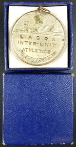 Vintage 4 x 880 Yds Relay Medal, 2 Agra Inter Unit Athletics, In Box Of Issue - Picture 1 of 3