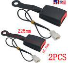 Black Car Front Seat Belt Buckle Socket Plug Connector Warr Cable Camlock *2