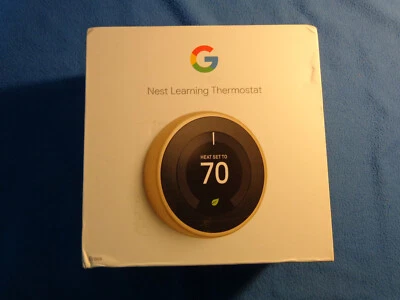 Copper Google Nest Learning Thermostat 3rd Generation w/Base T3021US - Image 1 of 4