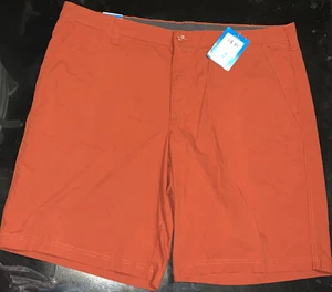 Columbia Pantalones Cortos Naranja Quemado Lavado Algodón 10" Entrepierna Para Hombre Talla 40 NUEVO - Imagen 1 de 3