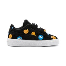 PUMA Kids Sesame Street 50 Suede Badge V Puma Black/Bleu Azur Shoes 37034301 NEW