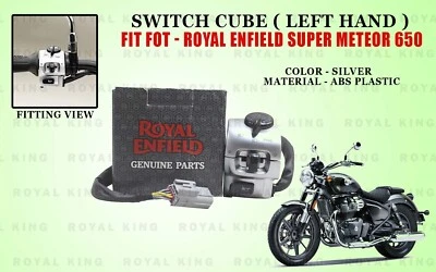 ROYAL ENFIELD "CUBO INTERRUPTOR MANO IZQUIERDA PLATA PARA SUPER METEOR 650" Foto 1 de 4
