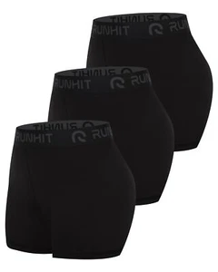 3 inch Women's Compression Shorts 3 Pack Volleyball Shorts Womens High Waiste... - Picture 1 of 7