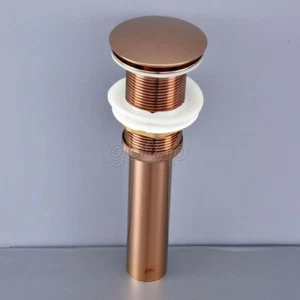 Rose Gold Brass Large Round Cap Pop UP Sink Drain Without Overflow Gsd076 - Picture 1 of 6