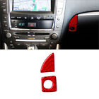 Red Carbon Fiber Glove Box Switch Panel Cover Trim For Lexus Is250 Is350 2006~12