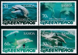1997 SAMOA GREENPEACE ANNIVERSARY SET OF 4 FINE MINT MNH - Picture 1 of 1