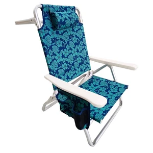 Bliss Hammocks Folding Beach Chair, Backpack Recliner with Towel Rack (Open Box) - Picture 1 of 12