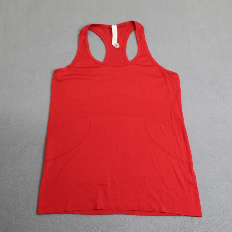 Lululemon Tank Top Womens 10 Red Swiftly Tech Racerback Running Seamless Workout - Image 1 of 4