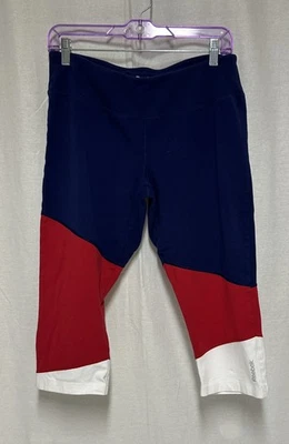 Reebok Women's Red/White/Blue Capri Activewear Pants Size XL - Image 1 of 4