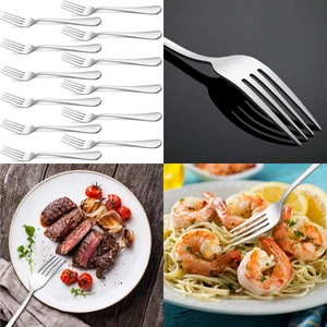 Juego de tenedores de cena de cubiertos de 8 pulgadas de acero inoxidable de grado alimenticio premium para - Imagen 1 de 14