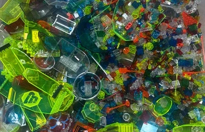 Lego 1/2 libra de mezcla translúcida (piezas únicas grandes y pequeñas) lote a granel 8 onzas Foto 1 de 3