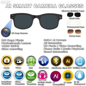 Smart Glasses,Remote Camera & Bluetooth Sunglasses Open Ear Speaker Headphone - Picture 1 of 32