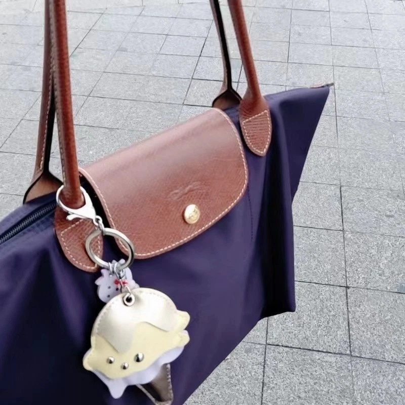 Autêntica Bolsa Tote LONGCHAMP Le Pliage Original M Nova em Folha - Várias Cores - Imagem 1 de 4