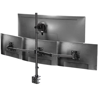 VIVO Quad Computer Monitor Desk Mount, 1 Ultrawide to 49", 3 Standard to 27" - Image 1 of 4