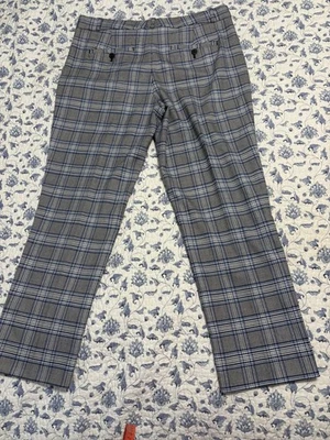 Banana Republic Women's Gray Plaid Pants Avery Model Size 8 NWOT - Image 1 of 4