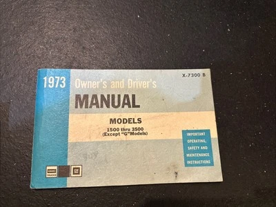 GMC K1500 K2500 K3500 1973 camioneta pickup manual del propietario y del conductor Foto 1 de 3