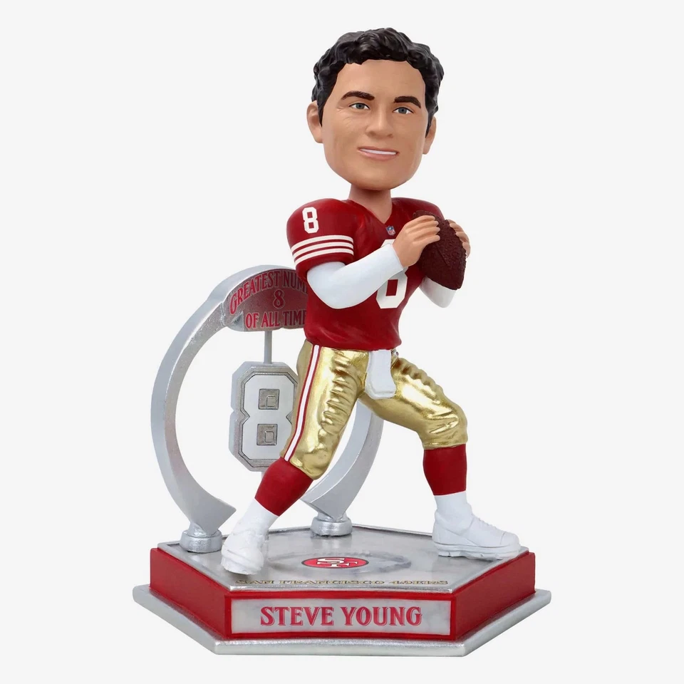Steve Young San Francisco 49ers Legendary Number 8 Bobblehead NFL Football - Image 1 of 1