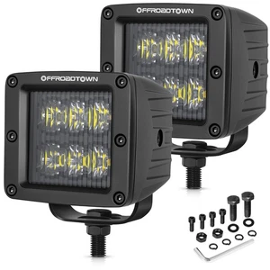 OFFROADTOWN-3'' 120W CREE LED Cube Pods Driving Flood Work Light Bar Offroad UTV - Picture 1 of 8