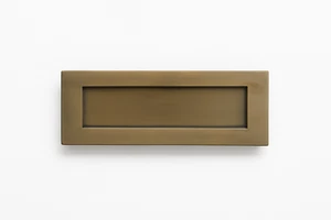 Solid Brass Victorian Letterbox Finished in Antique Brass Letter Plate 10*3 - Picture 1 of 4