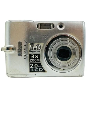 Nikon COOLPIX L10 5.0MP Digital Camera - Silver- parts/repair Only 165 - Image 1 of 4