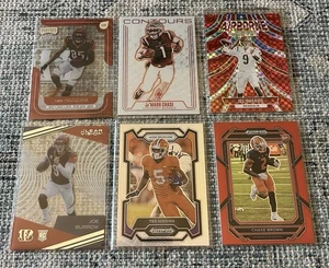 Cincinnati Bengals 6 Card Lot- Feat. Joe Burrow Rookie And Tee Higgins Rookie - Picture 1 of 4