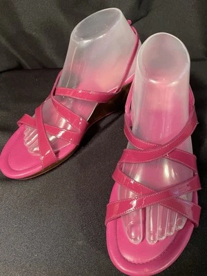 Стильные розовые босоножки с ремешками и танкеткой на каблуке. COLE HAAN SZ 9 Никогда не носился! - Изображение 1 из 4