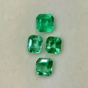 1.11ct Natural Emerald octagon cut beautiful 4pc earring pendant set gems - Picture 1 of 3