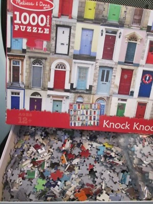 Melissa & Doug KNOCK KNOCK Puzzle🐭1000 Pc🐭COMPLETE & Colorful.. fun! - Image 1 of 3