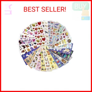 500+ Piece Kids Stickers Mix - Common, Holographic, Glitter Foil, 3D Puffy, Vari - Picture 1 of 2
