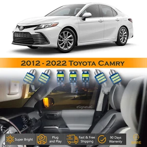 14 x Ultra White LED Lights Interior Package Kit For 2012 - 2024 Toyota Camry - Picture 1 of 8