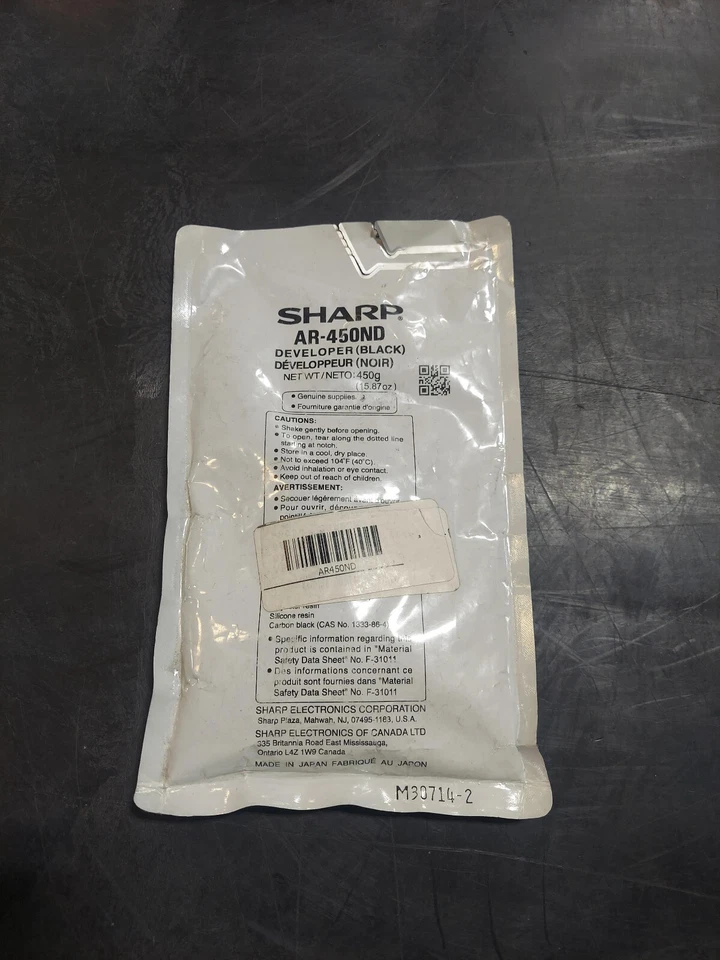 Genuine OEM Sharp AR-450ND Black Developer