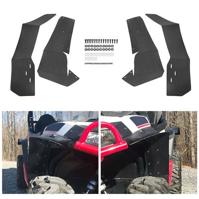 4x guardabarros extendido llamaradas guardabarros para Polaris RZR S 900/4 900/S 1000 2015-2020 Foto 1 de 4