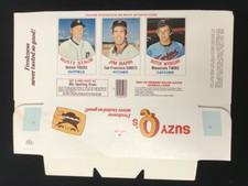 1977 Hostess Full Box Panel Rusty Staub, Jim Barr, Butch Wynegar #s 82, 83, 84