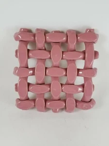 Placa de cerámica rosa Kris KrossTrivet/caliente única, marcada 8x8x1 - Imagen 1 de 3