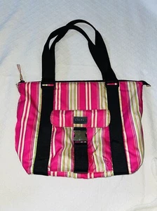 Borsa a tracolla Ralph Lauren stampa a righe morbida cargo borsa rosa a righe - Foto 1 di 4
