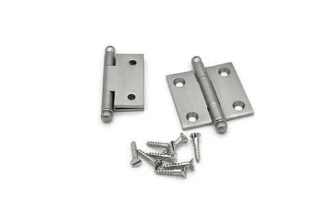 1 1/2 Butt Hinges Ball Tip Hinge Premium Cabinet Furniture Hinge Brushed Nickel Cover