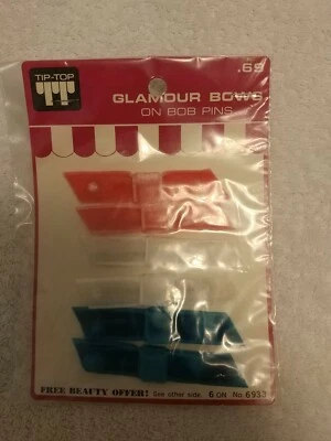 Vintage Hair Bows! Velvet! Bobby Pins! Barrettes! Unique old hard to find Items! - Image 1 of 4