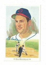 Lou Boudreau Cleveland Indian Signed Perez Steele Celebration Postcard W/Our COA