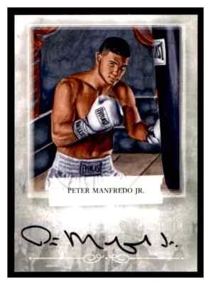 2011 Ringside Boxing Round Two #APMJ2 Peter Manfredo Jr Auto *#/100 (ref 115369) - Image 1 of 2
