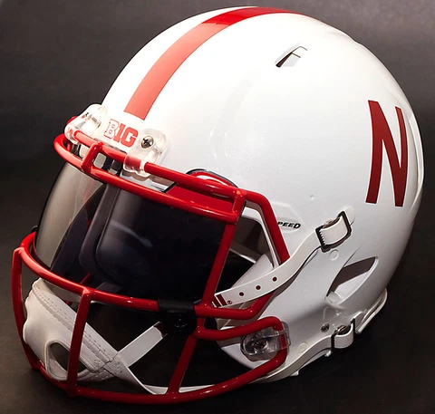 NEBRASKA CORNHUSKERS NCAA Authentic GAMEDAY Football Helmet w/ OAKLEY Eye Shield Cover