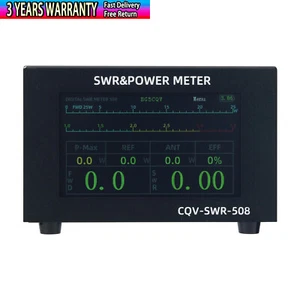 CQV-SWR-508 200W 1.8-54MHz Digital SWR & Power Meter 4.3"IPS Color for Ham Radio - Zdjęcie 1 z 7