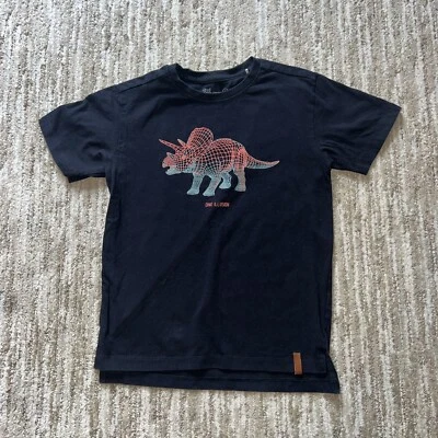 Faux Par deux Niños Talla 7 Negro Manga Corta Camiseta Dino Illusion Foto 1 de 3
