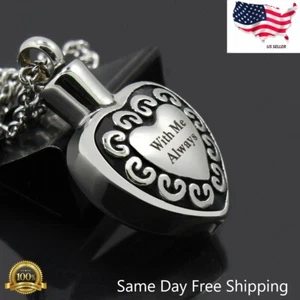 "With Me Always" Cremación Joyería Recuerdo Memorial Urna Collar Cenicero Nuevo - Imagen 1 de 3