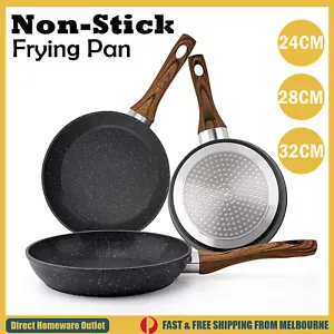 Non-Stick Frying Pan Cookware Frypan Stone Coated PFOA Free Induction Cookware - Picture 1 of 19