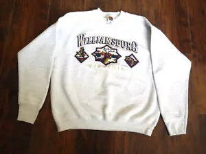 WILLIAMSBURG VIRGINIA Gray Sweatshirt Womens L Large - Excellent Condition - Picture 1 of 4