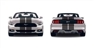 Dual 11" Racing Stripes Self Healing fits Ford Mustang Convertible 2016 to 2022 - Picture 1 of 17