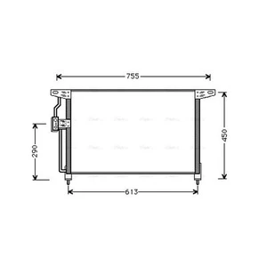 Air Con Condenser OL5228 AVA AC Conditioning 1850028 1850047 1850059 1854130 - Picture 1 of 8