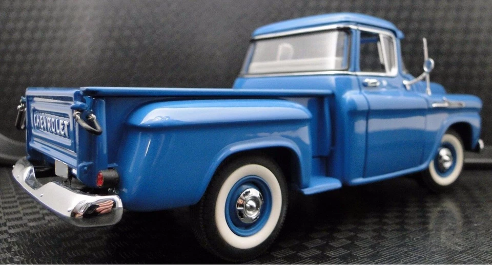 Camioneta Chevy 55 1:24 camioneta Hot Rat Rod 18 carrera 12 azul 57 1955 1957 Foto 1 de 4